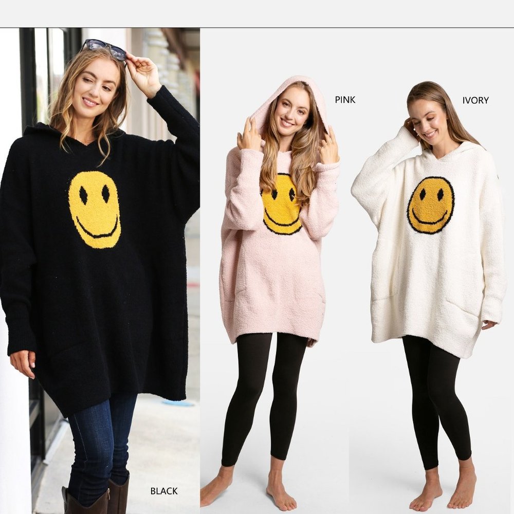 P/S New Happy Face Super Soft Wearable Blanket·Wrap·Shawl·Ponchos·Cape·